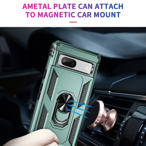 XCRS Dual-Layer Slim Design Armor Protection Cover, Built-in Magnetic Ring, 360 ° Rotating Kickstand for Hands-Free View, Drop Protection Case for