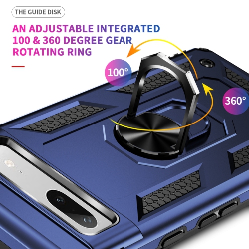 XCRS Dual-Layer Slim Design Armor Protection Cover, Built-in Magnetic Ring, 360 ° Rotating Kickstand for Hands-Free View, Drop Protection Case for