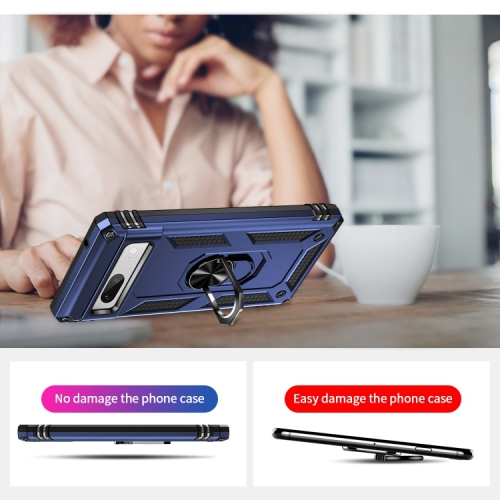 XCRS Dual-Layer Slim Design Armor Protection Cover, Built-in Magnetic Ring, 360 ° Rotating Kickstand for Hands-Free View, Drop Protection Case for