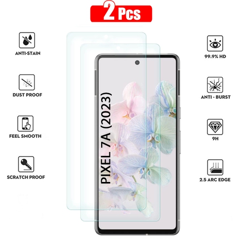 XCRS  Tempered Glass, With Accurate Touch, Screen Protector for Google Pixel 7A (6.1 Inches) [Pack 2]