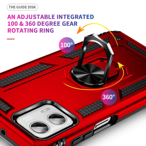 XCRS Dual-Layer Slim Design Armor Protection Cover, Built-in Magnetic Ring, 360 ° Rotating Kickstand for Hands-Free View, Drop Protection Case for