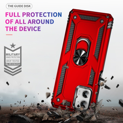 XCRS Dual-Layer Slim Design Armor Protection Cover, Built-in Magnetic Ring, 360 ° Rotating Kickstand for Hands-Free View, Drop Protection Case for