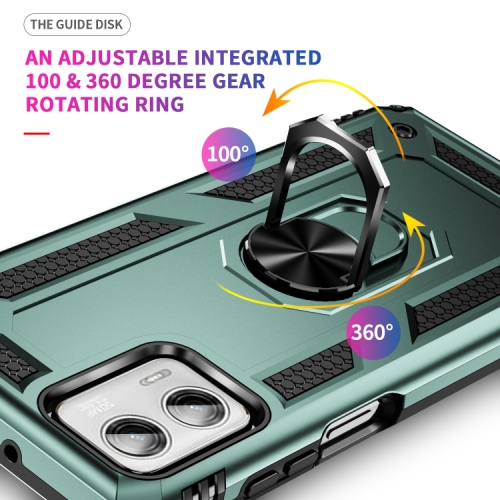 XCRS Dual-Layer Slim Design Armor Protection Cover, Built-in Magnetic Ring, 360 ° Rotating Kickstand for Hands-Free View, Drop Protection Case for