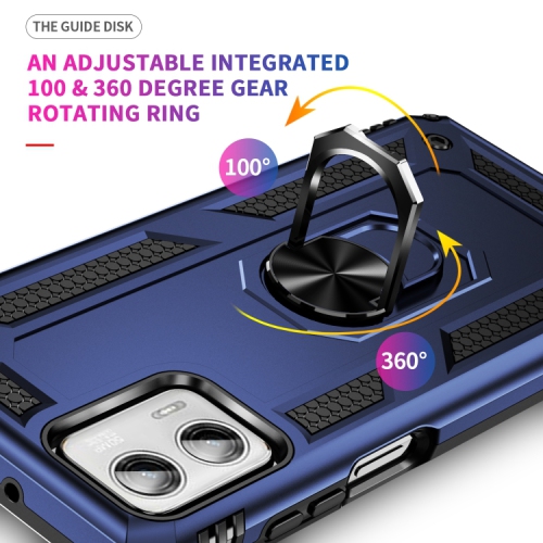 XCRS Dual-Layer Slim Design Armor Protection Cover, Built-in Magnetic Ring, 360 ° Rotating Kickstand for Hands-Free View, Drop Protection Case for