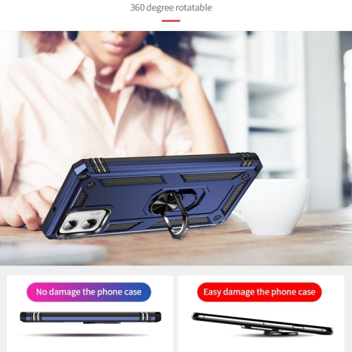 XCRS Dual-Layer Slim Design Armor Protection Cover, Built-in Magnetic Ring, 360 ° Rotating Kickstand for Hands-Free View, Drop Protection Case for
