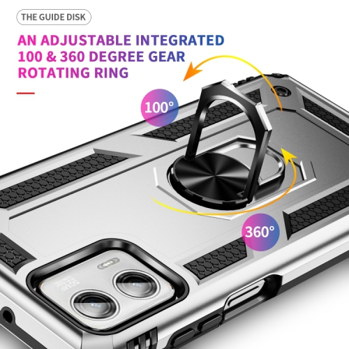 XCRS Dual-Layer Slim Design Armor Protection Cover, Built-in Magnetic Ring, 360 ° Rotating Kickstand for Hands-Free View, Drop Protection Case for