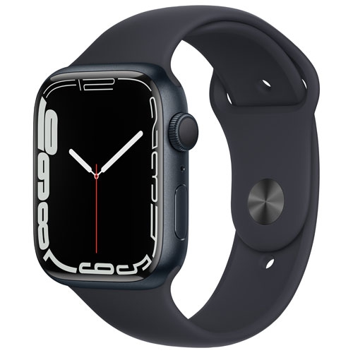 Refurbished - Apple Watch Series 7 (GPS) 45mm Midnight Aluminum Case with Midnight Sport Band