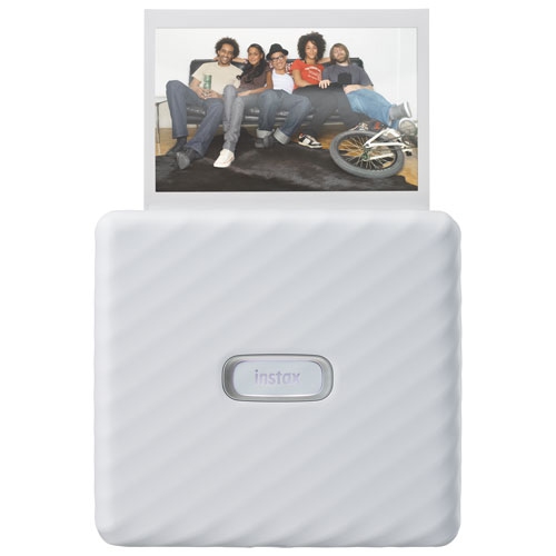 Image 1 de 2.. Remis à neuf – imprimante Instax Link large pour téléphone intelligent de Fujifilm – Blanc cendré