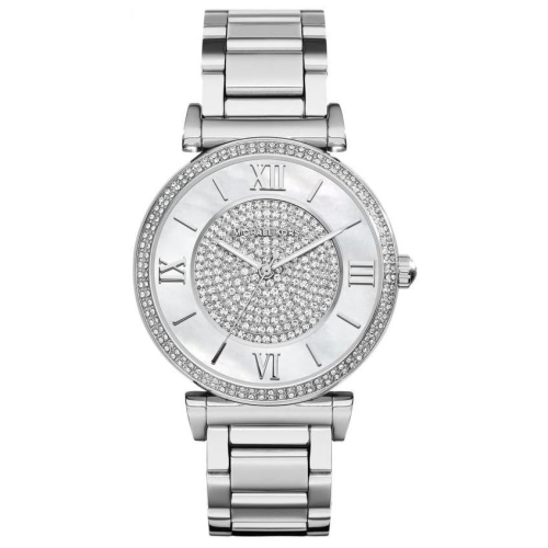 MICHAEL KORS  Catlin Dial Steel Strap Watch for Women - Mk3355 In Silver