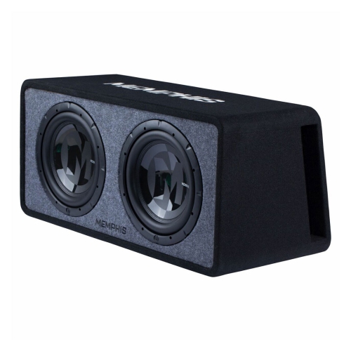 Memphis Audio PRXE12D1 Power Reference 1-Ohm Dual 12” Loaded Subwoofer Enclosure