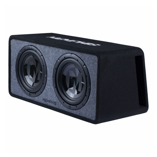 Memphis Audio PRXE12D2 Power Reference 2-Ohm Dual 12” Loaded Subwoofer Enclosure