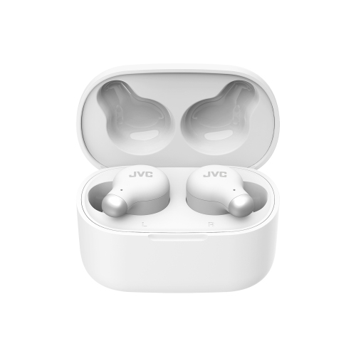 JVC HA-A25T-W - Marshmallow In-Ear Headphones with Noise Cancellation, Bluetooth 5.3, Charging Case and Touch Controls, White