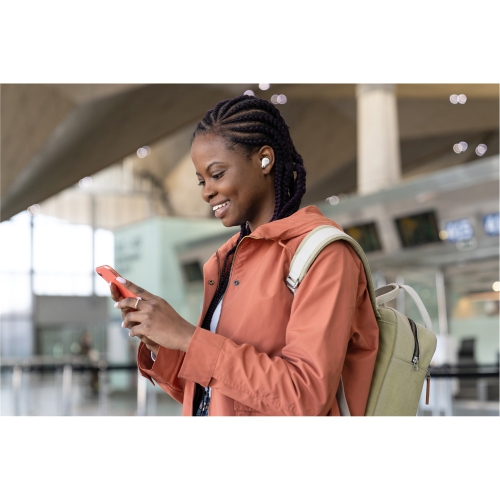 JVC HA-A25T-W - Marshmallow In-Ear Headphones with Noise Cancellation, Bluetooth 5.3, Charging Case and Touch Controls, White