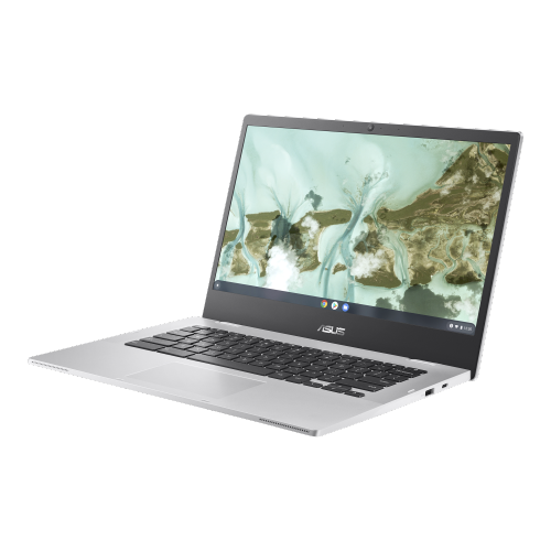 ASUS Chromebook CX1, 14" FHD NanoEdge Display, Intel Celeron N5100 Processor, 64GB eMMC, 4GB RAM, ChromeOS, Transparent Silver, CX1400CKA-DH02-CB