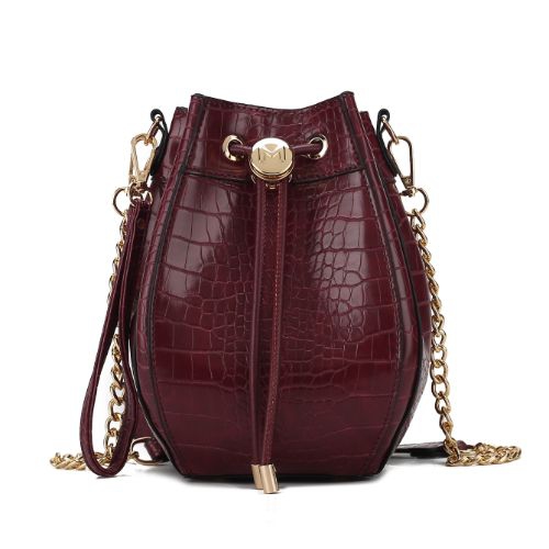 MKF Collection Cassidy Crocodile Embossed Vegan Leather Women’s Hobo Bag by Mia K