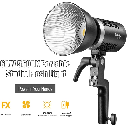 Refurbished - Godox ML60 Portable Studio LED Light Portrait Photography Fill Light 60W 5600K