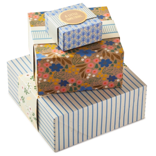 Hallmark Gift Boxes with Wrap Bands, Assorted Sizes (3-Pack: Cute