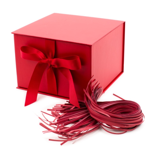 Grande boîte-cadeau Hallmark 7 avec bourre (rouge) pour les