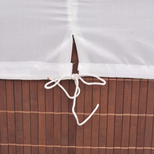 Poubelle à linge rectangulaire en bambou ViddaXL, brun