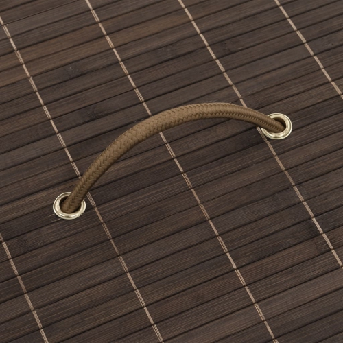 Poubelle ronde en bambou ViddaXL, brun foncé