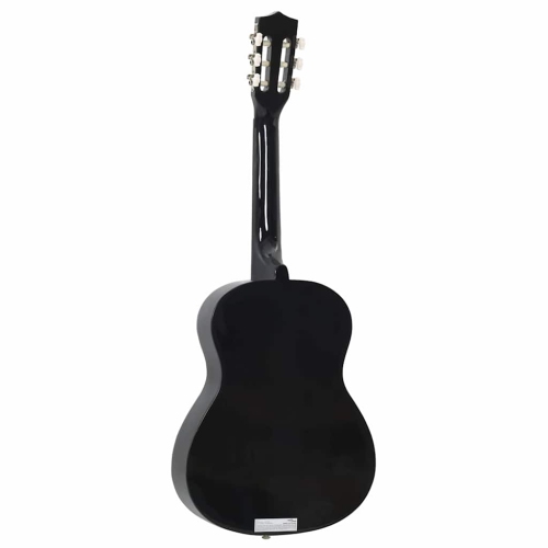 Ensemble de 8 pièces pour débutants en guitare classique VividaXL, noir, 3/4 36 po