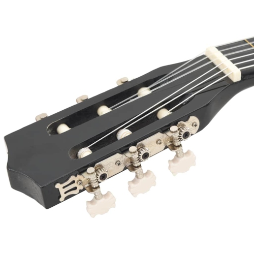Ensemble de 8 pièces pour débutants en guitare classique VividaXL, noir, 3/4 36 po