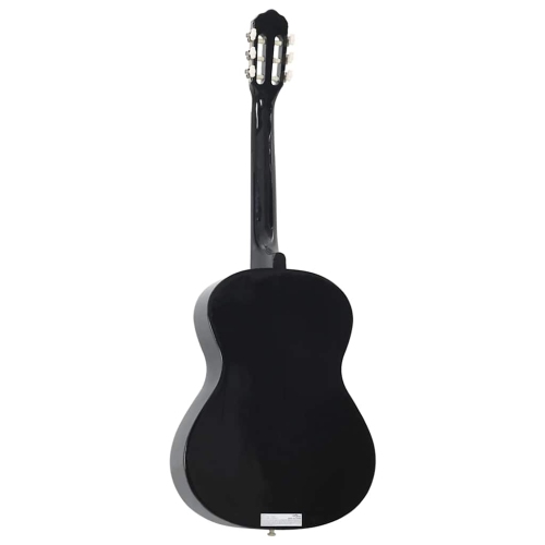 vidaXL Classical Guitar for Beginner Black 4/4 39" Basswood