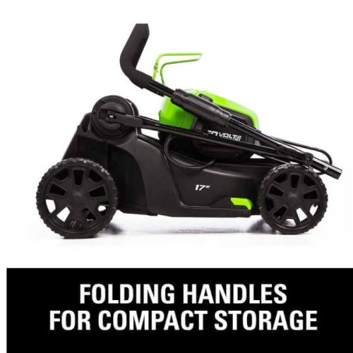 Greenworks 80V 17" Brushless Lawn Push Mower, 2.0Ah Battery and Charger Included