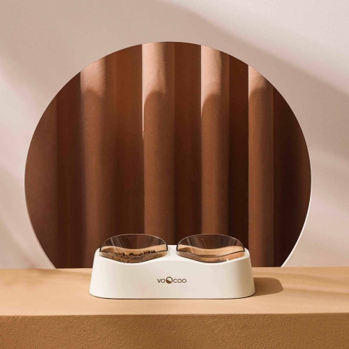 VOOCOO Wave Elevated Pet Food & Water Bowl Duo