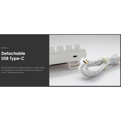 Ducky ONE 2 PRO - RGB - White - Gateron Yellow - Mini