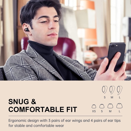 Refurbished - Edifier Uni-Buds True Wireless Stereo Earbuds, Bluetooth 5.0 Earphones in Ear with Charging Case