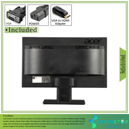 Refurbished Acer V206HQL Abd 19.5" 1600 x 900 LED Backlit LCD Monitor