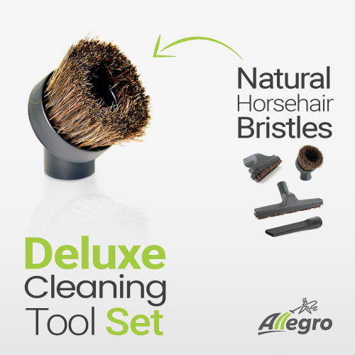 Allegro MU4500 Champion 6,000 Square Foot Home Central Vacuum System -Electric Powerhead and Hose Package Ideal for Hard Surfaces and Hardwood Floors