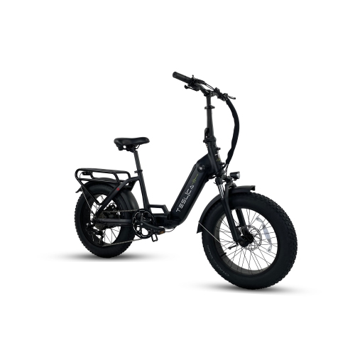 TESLICA INSPIRE Mini N1H *High Quality Step-through Folding Fat Tire 500 w *Torque Sensor* 45 to 100km *Samsung Battery* Black 15” Frame***EXTRAS