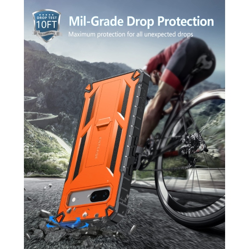 Google Pixel 7A Case: Military Grade Drop Proof Rugged Protective Cellphone Cover with Kickstand | Matte Textured Shockproof TPU Hybrid Bumper Phone