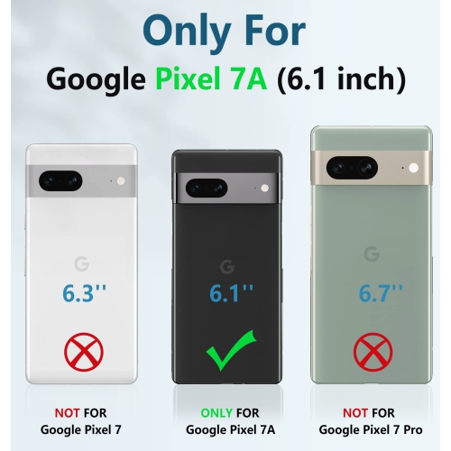 Google Pixel 7A Case: Military Grade Drop Proof Rugged Protective Cellphone Cover with Kickstand | Matte Textured Shockproof TPU Hybrid Bumper Phone