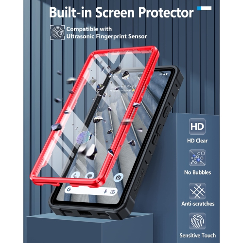 Google Pixel 7A Case: Military Grade Drop Proof Rugged Protective Cellphone Cover with Kickstand | Matte Textured Shockproof TPU Hybrid Bumper Phone