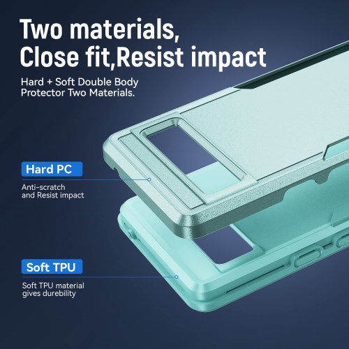 Google Pixel 7A Case with Screen Protector,Slim Fit Bumper Hybrid Heavy Duty Dual Layer Rugged Shockproof Armor Protection Defender Back Cover