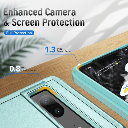 Google Pixel 7A Case with Screen Protector,Slim Fit Bumper Hybrid Heavy Duty Dual Layer Rugged Shockproof Armor Protection Defender Back Cover