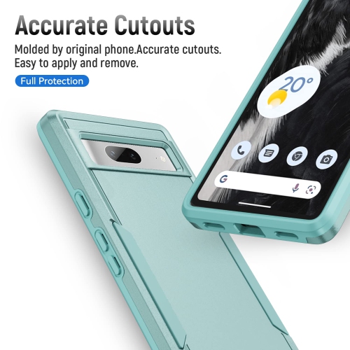 Google Pixel 7A Case with Screen Protector,Slim Fit Bumper Hybrid Heavy Duty Dual Layer Rugged Shockproof Armor Protection Defender Back Cover