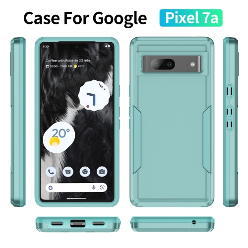 Google Pixel 7A Case with Screen Protector,Slim Fit Bumper Hybrid Heavy Duty Dual Layer Rugged Shockproof Armor Protection Defender Back Cover