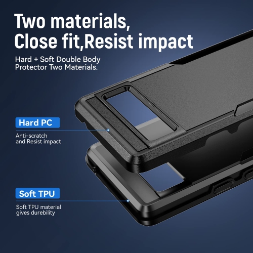 Google Pixel 7A Case with Screen Protector,Slim Fit Bumper Hybrid Heavy Duty Dual Layer Rugged Shockproof Armor Protection Defender Back Cover