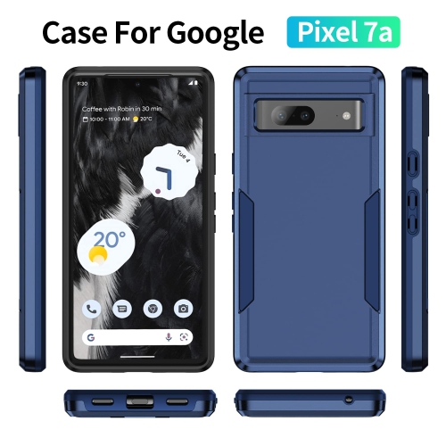 Google Pixel 7A Case with Screen Protector,Slim Fit Bumper Hybrid Heavy Duty Dual Layer Rugged Shockproof Armor Protection Defender Back Cover