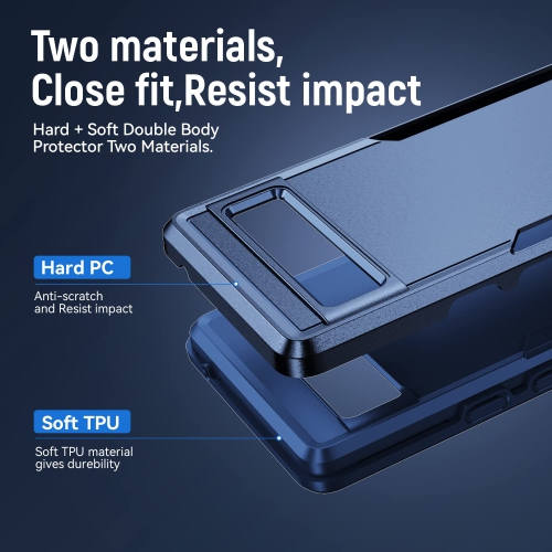 Google Pixel 7A Case with Screen Protector,Slim Fit Bumper Hybrid Heavy Duty Dual Layer Rugged Shockproof Armor Protection Defender Back Cover