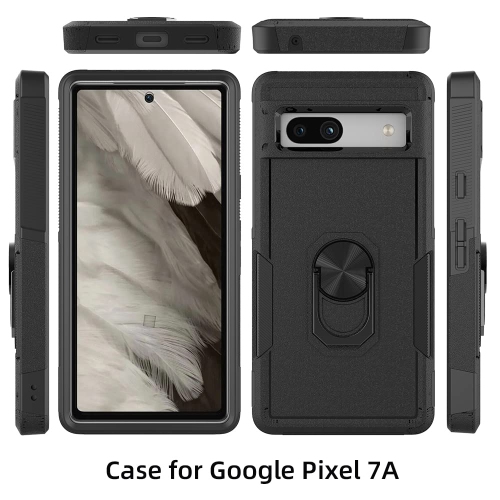 Google Pixel 7A Case, Military Grade Shockproof Protective Case, with Rotatable Kickstand Ring for Google Pixel 7A