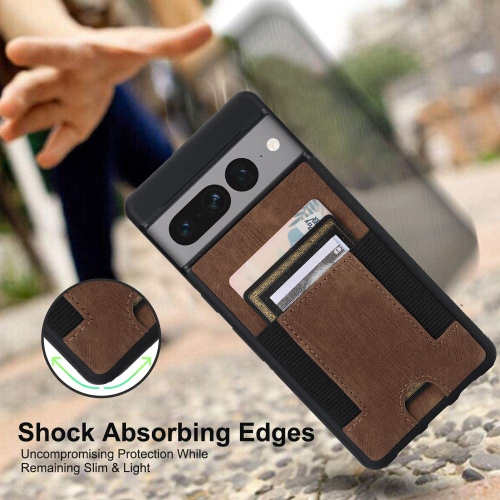 Google Pixel 7A Case Leather Wallet, Pixel 7A Wallet case with Card Slots PU Leather Card Holder Rugged Non-Slip Full Body Drop Protector Back case