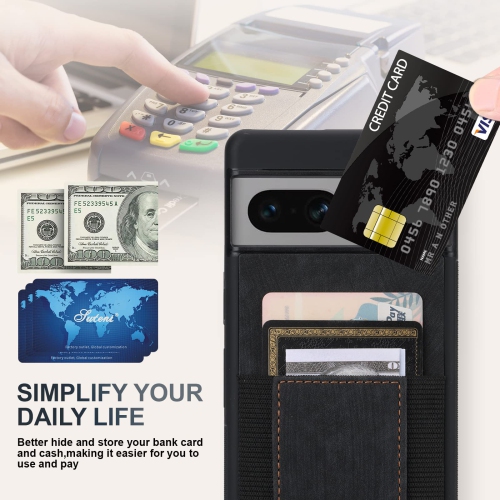 Google Pixel 7A Case Leather Wallet, Pixel 7A Wallet case with Card Slots PU Leather Card Holder Rugged Non-Slip Full Body Drop Protector Back case