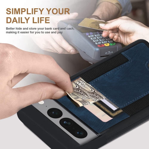 Google Pixel 7A Case Leather Wallet, Pixel 7A Wallet case with Card Slots PU Leather Card Holder Rugged Non-Slip Full Body Drop Protector Back case