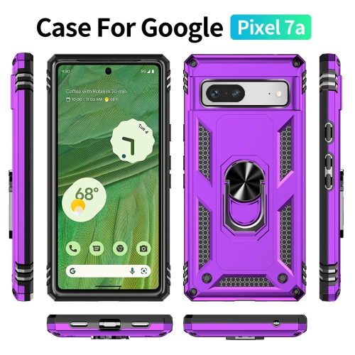 for Pixel 7a Case, Google Pixel 7A Case with HD Screen Protector, Military Grade 16ft. Drop Tested Ring Shockproof Protective Phone Case for Google