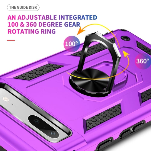 for Pixel 7a Case, Google Pixel 7A Case with HD Screen Protector, Military Grade 16ft. Drop Tested Ring Shockproof Protective Phone Case for Google